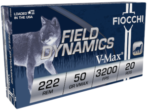 FIOCCHI 222REM 50G VMAX 20RD BX 200RD CASE