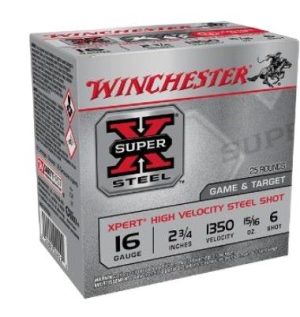 WINCHESTER XPERT STEEL 16GA - 2.75" 15/16OZ #6 25RD 10BX/CS