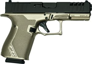 GLFA 19 STRIKER 9MM 4" 15 SHOT - BLACK SLIDE PLATINUM FRAME